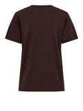 Only T-shirt Donna 15373449 Chocolate Plum Emb Offline - Marrone
