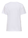 Only T-shirt Donna 15373449 Bright White Emb Voglia - Bianco