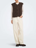 Only Smanicato Onlines Teddy Waistcoat Donna 15373836 Chocolate Martini - Marrone