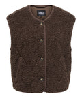 Only Smanicato Onlines Teddy Waistcoat Donna 15373836 Chocolate Martini - Marrone