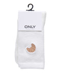 Only Calzini Donna 15374252 Cloud Dancer - Bianco