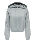 Only Felpa Cappuccio Donna 15374935 Medium Grey Melange - Grigio