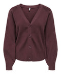 Only Cardigan Donna 15374994 Bordeau - Bordeaux