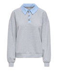 Only Felpa Onlscarlet Donna 15375667 Light Grey Melange - Grigio