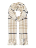 Only Sciarpa Onlmathilde Check Fringe Donna 15376304 Whitecap Gray - Bianco