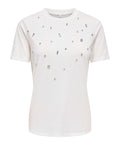 Only T-shirt Onlsanja Donna 15377518 Cloud Dancer - Bianco