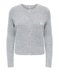 Only Cardigan Donna 15378144 Light Grey Melange - Grigio