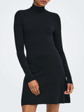 Only Vestito Mini Onlkattie Ls Highneck Donna 15378331 Black - Nero