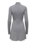 Only Vestito Mini Onlkattie Ls Highneck Donna 15378331 Dark Grey Melange - Grigio