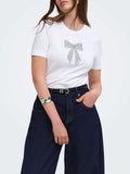 Only T-shirt Donna 15379937 Bright White Sparling - Bianco