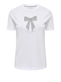 Only T-shirt Donna 15379937 Bright White Sparling - Bianco