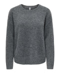 Only Pullover Onlolivia Donna 15380548 Dark Grey Melange - Grigio