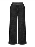Only Pantalone Straight Onlscarlet Wide Donna 15380681 Black - Nero