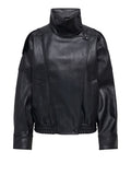 Only Giubbino di Pelle Donna 15380880 Black - Nero