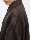 Only Giubbino Onlmoon Stina Faux Suede Donna 15381024 Chocolate Torte - Marrone