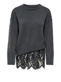 Only Pullover Onlevie Donna 15382505 Dark Grey Melange - Grigio
