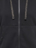 Only Felpa Zip Onlnoli Donna 15382510 Black - Nero