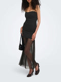 Only Vestito Longuette Donna 15383944 Black - Nero