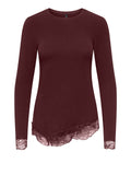 Only Maglia Onlglamour Donna 15384227 Decadent Chocolate - Bordeaux