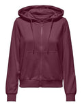 Only Felpa Zip Onlbest Donna 15384783 Fig - Multicolore
