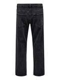 Only e Sons Jeans Straight Onsedge Straight Uomo 22026985 Black Denim - Nero