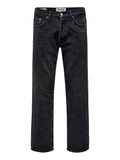 Only e Sons Jeans Straight Onsedge Straight Uomo 22026985 Black Denim - Nero