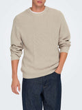 Only e Sons Pullover Onsrosu Uomo 22031545 Silver Lining - Avorio