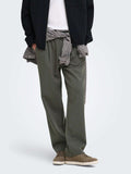 Only e Sons Pantalone Straight Onswill Uomo 22033466 Beluga - Verde