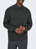 Only e Sons Pullover Onswake Uomo 22035048 Dark Grey Melange - Grigio