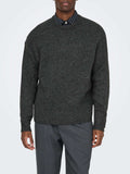 Only e Sons Pullover Onswake Uomo 22035048 Dark Grey Melange - Grigio