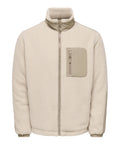 Only e Sons Giubbino Onstyro Padded Sherpa Uomo 22036287 Silver Lining - Avorio