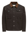 Only e Sons Giubbino Onsricky Uomo 22038706 Licorice - Marrone