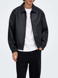 Only e Sons Giubbino di Pelle Onsrex Uomo 22038709 Black - Nero