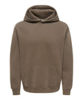 Only e Sons Felpa Cappuccio Onslarry Eflow Uomo 22039316 Tarmac - Marrone