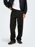 Only e Sons Jeans Tapered Onsfade Loose Brown Uomo 22039479 Brown Denim - Nero