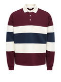 Only e Sons Felpa Onsbenedict Ls Rubgy Uomo 22039816 Port Royale - Bordeaux
