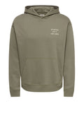 Only e Sons Felpa Cappuccio Onstroy Quotes Uomo 22039867 Tarmac - Marrone