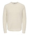 Only e Sons Pullover Uomo 22039894 Egret - Bianco