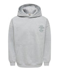 Only e Sons Felpa Cappuccio Uomo 22040042 Light Grey Melange - Grigio
