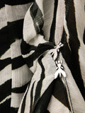 Patrizia Pepe Vestito Mini Donna 2A0051C0279 Black&white Zebra - Maculato