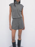 Patrizia Pepe Blusa Donna 2C0059C0277 Taupe Chinè - Grigio