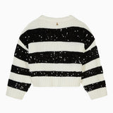 Patrizia Pepe Pullover Nero Donna 2K0147K9O3A Vanilla Ice/black - Bianco