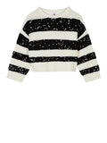Patrizia Pepe Pullover Nero Donna 2K0147K9O3A Vanilla Ice/black - Bianco