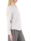 Patrizia Pepe Camicia Casual Donna 8C0339C0254 Onyx Gray Stripes - Bianco