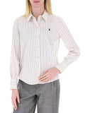 Patrizia Pepe Camicia Casual Donna 8C0339C0254 Onyx Gray Stripes - Bianco