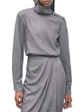 Patrizia Pepe Camicia Casual Donna 8C0340C0250 Gray Flannel - Grigio
