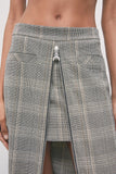 Patrizia Pepe Gonna Longuette Donna 8G0050C8003 Brown Check - Grigio