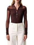 Patrizia Pepe Maglia Donna 8K0164KK003 Wood Brown - Marrone