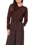 Patrizia Pepe Pullover Maglia Donna 8K0430KM36 Wood Brown - Marrone