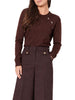 patrizia pepe pullover maglia donna 8k0430km36 wood brown marrone 167307722